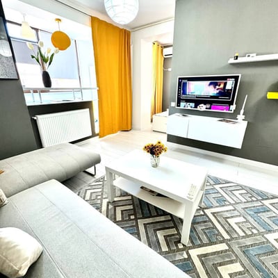 Location d’un appartement design d’une pièce dans le quartier Chiajna, secteur 6, Bucarest, Roumanie
